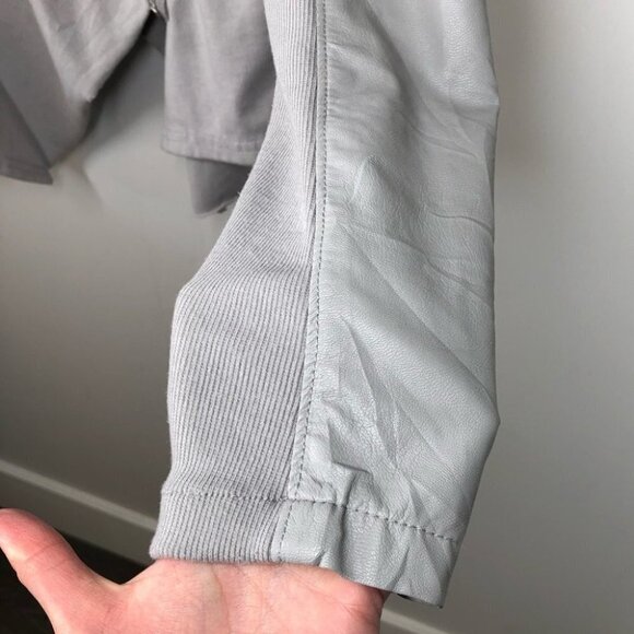 BLANKNYC Light Grey Private Practice Mixed Media Drape Jacket Size XS - Picture 2 of 11